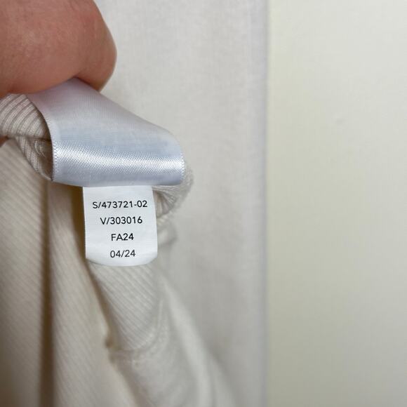 ATHLETA 2024 Coaster Luxe Rib High Hip Sweatshirt Magnolia White Sz L P {F9} - Picture 8 of 8